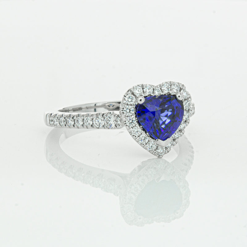 18ct White Gold 1.11ct Sapphire & Diamond Sierra Ring-Ring-Walker & Hall