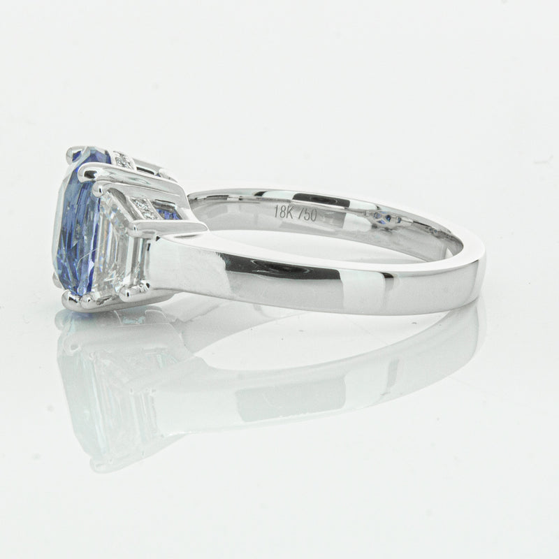 18ct White Gold 3.28ct Sapphire & Diamond Ring-Ring-Walker & Hall
