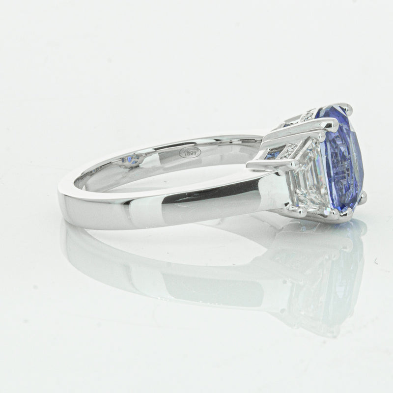 18ct White Gold 3.28ct Sapphire & Diamond Ring-Ring-Walker & Hall