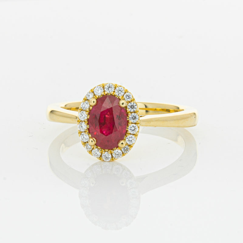 18ct Yellow Gold 1.10ct Ruby & Diamond Nina Ring-Ring-Walker & Hall