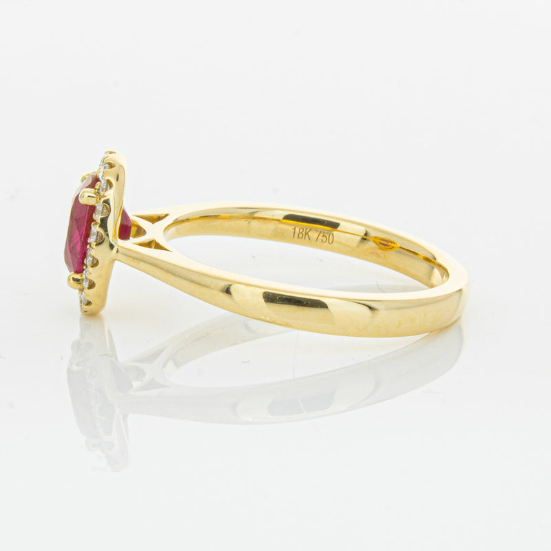 18ct Yellow Gold 1.10ct Ruby & Diamond Nina Ring-Ring-Walker & Hall