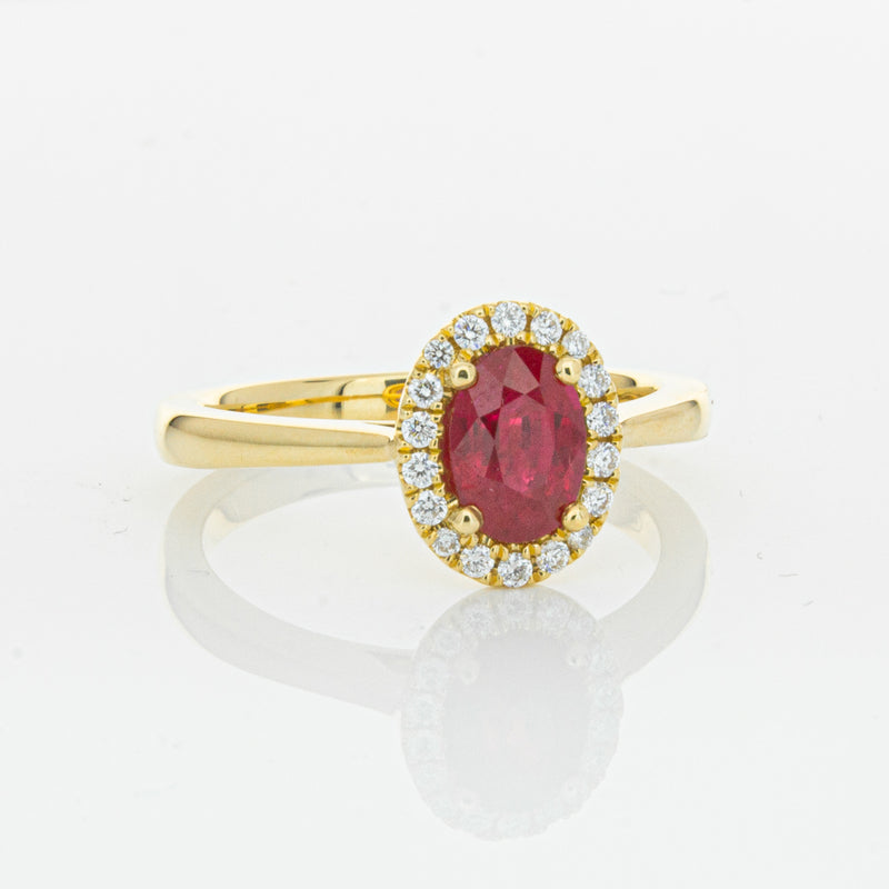 18ct Yellow Gold 1.10ct Ruby & Diamond Nina Ring-Ring-Walker & Hall