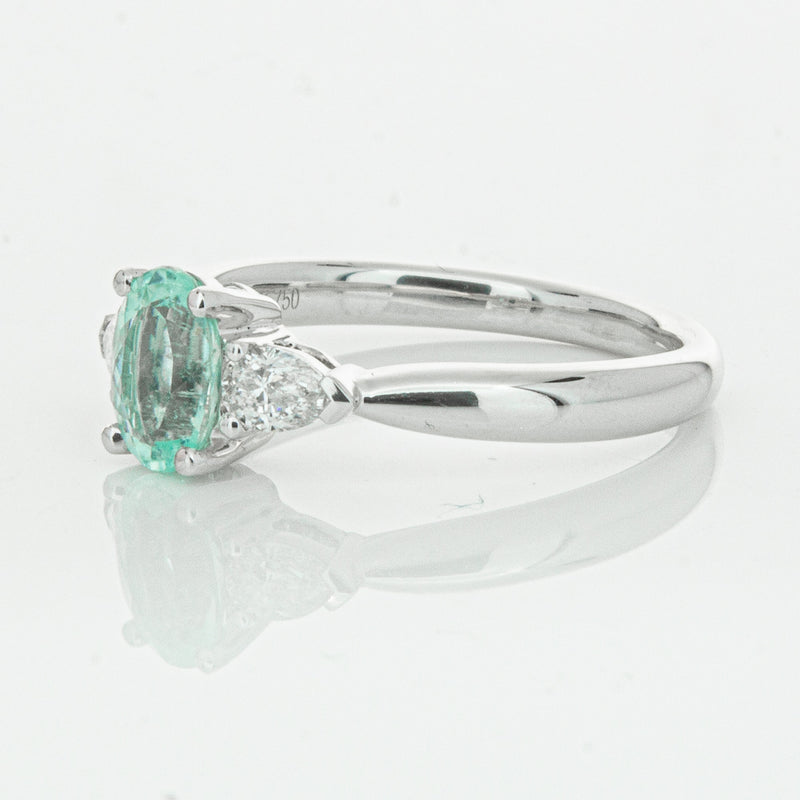 18ct White Gold .80ct Paraiba Tourmaline & Diamond Ayla Ring-Ring-Walker & Hall