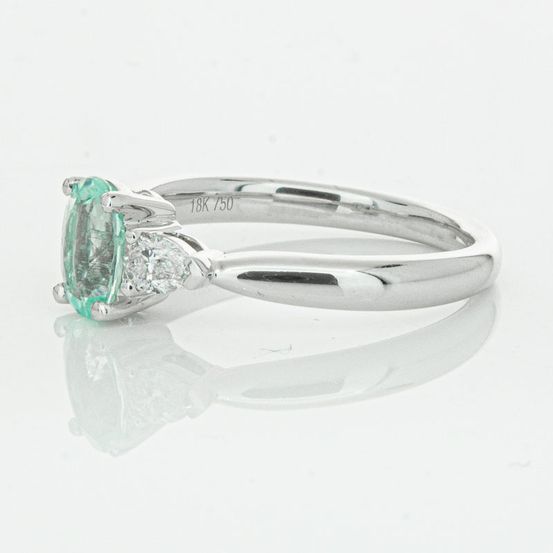18ct White Gold .80ct Paraiba Tourmaline & Diamond Ayla Ring-Ring-Walker & Hall