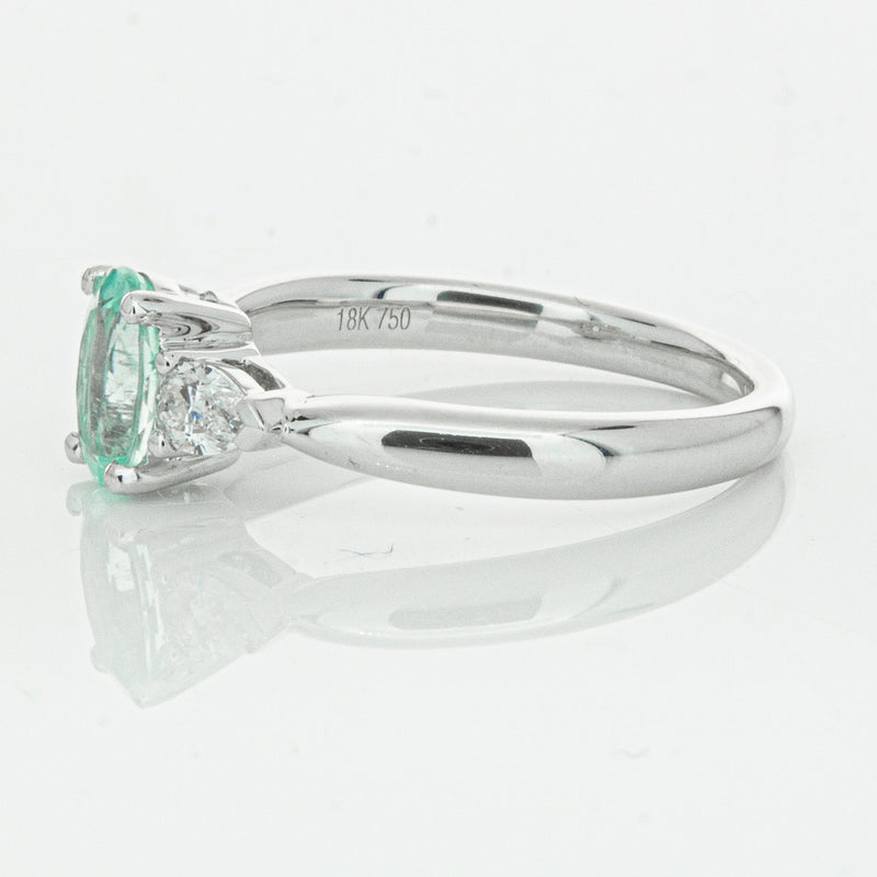 18ct White Gold .80ct Paraiba Tourmaline & Diamond Ayla Ring-Ring-Walker & Hall