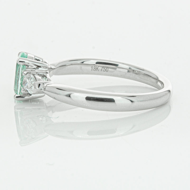 18ct White Gold .80ct Paraiba Tourmaline & Diamond Ayla Ring-Ring-Walker & Hall