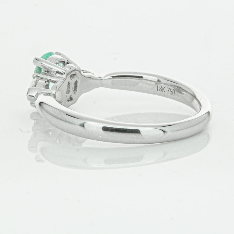 18ct White Gold .80ct Paraiba Tourmaline & Diamond Ayla Ring-Ring-Walker & Hall