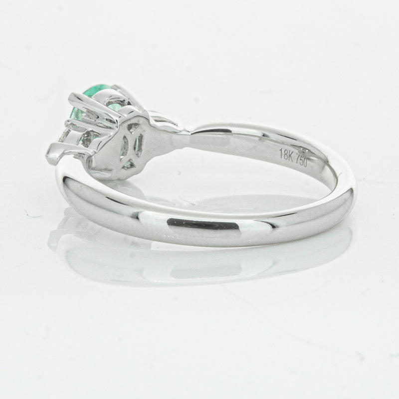 18ct White Gold .80ct Paraiba Tourmaline & Diamond Ayla Ring-Ring-Walker & Hall
