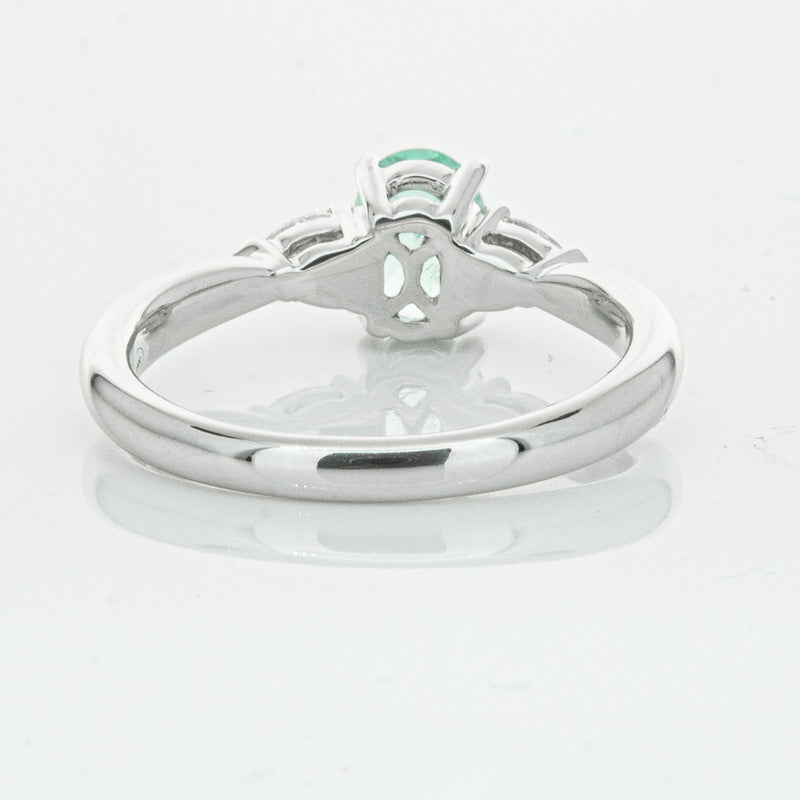 18ct White Gold .80ct Paraiba Tourmaline & Diamond Ayla Ring-Ring-Walker & Hall