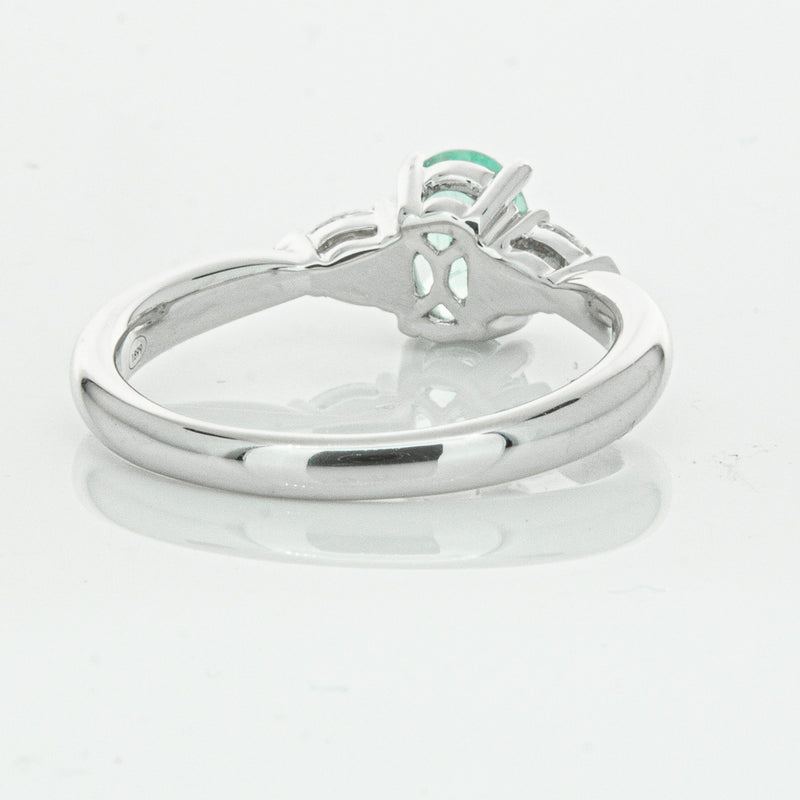18ct White Gold .80ct Paraiba Tourmaline & Diamond Ayla Ring-Ring-Walker & Hall