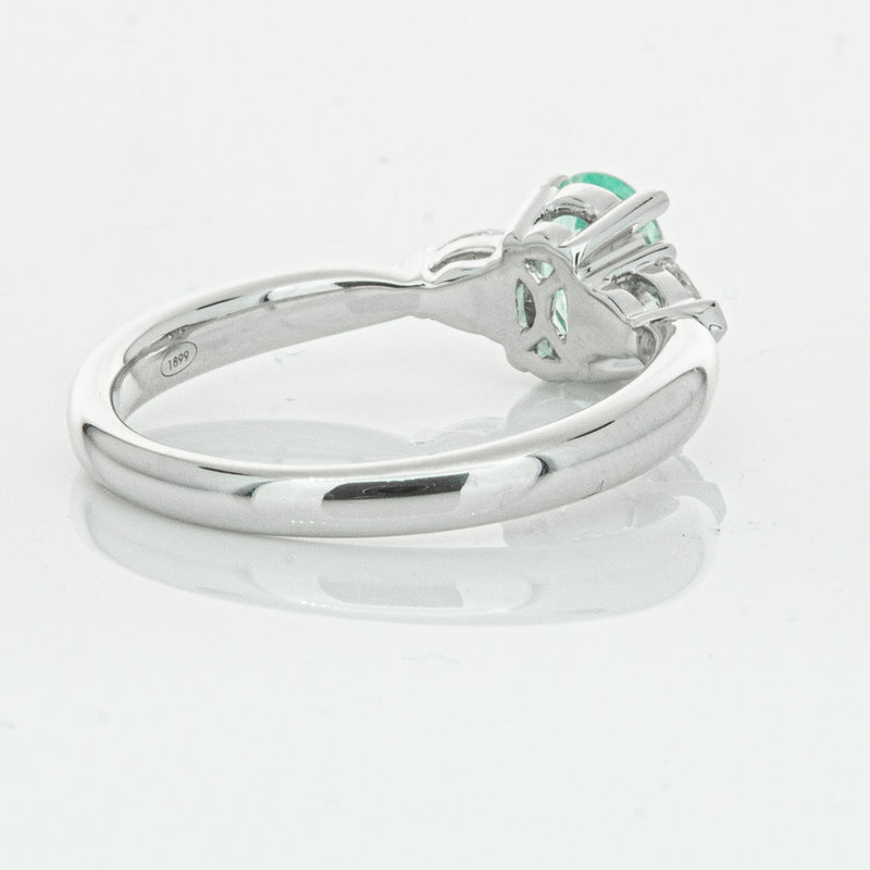 18ct White Gold .80ct Paraiba Tourmaline & Diamond Ayla Ring-Ring-Walker & Hall