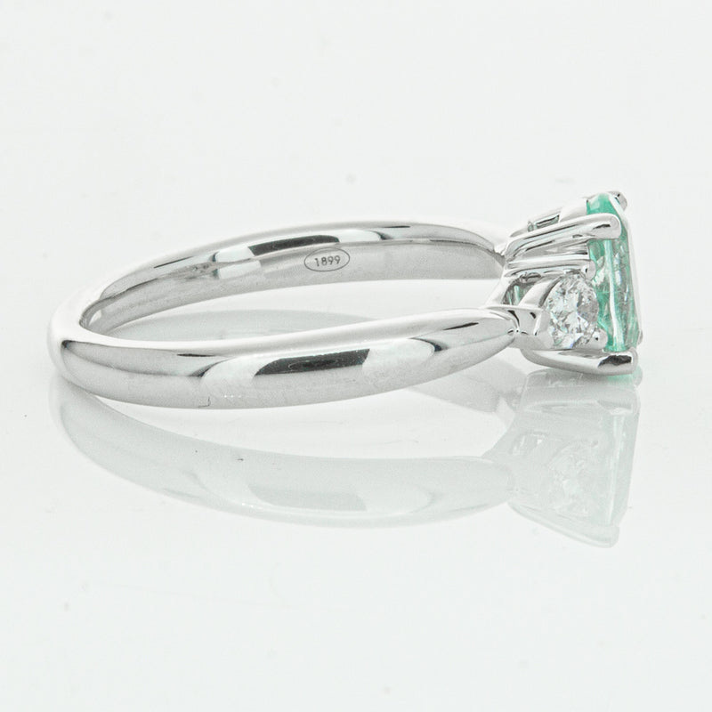 18ct White Gold .80ct Paraiba Tourmaline & Diamond Ayla Ring-Ring-Walker & Hall