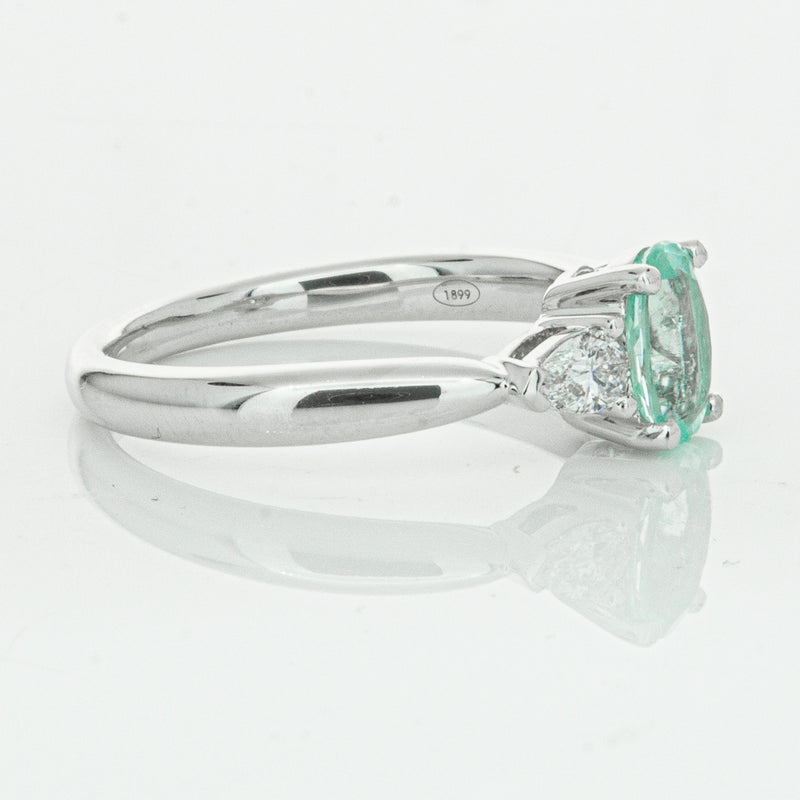 18ct White Gold .80ct Paraiba Tourmaline & Diamond Ayla Ring-Ring-Walker & Hall