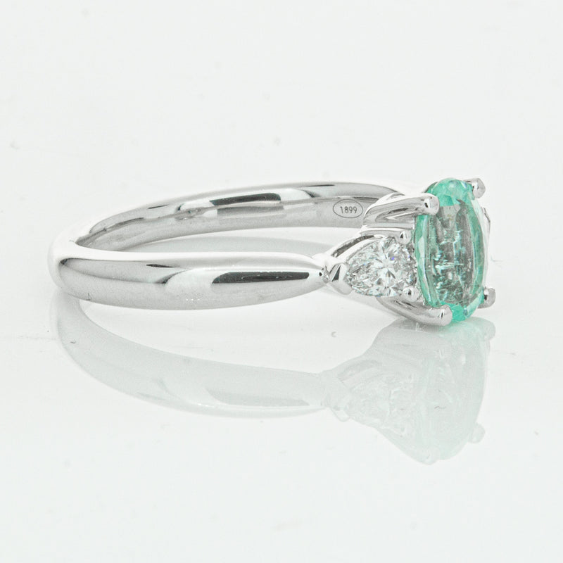 18ct White Gold .80ct Paraiba Tourmaline & Diamond Ayla Ring-Ring-Walker & Hall