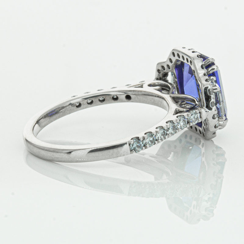 18ct White Gold Tanzanite & Diamond Ring-Ring-Walker & Hall