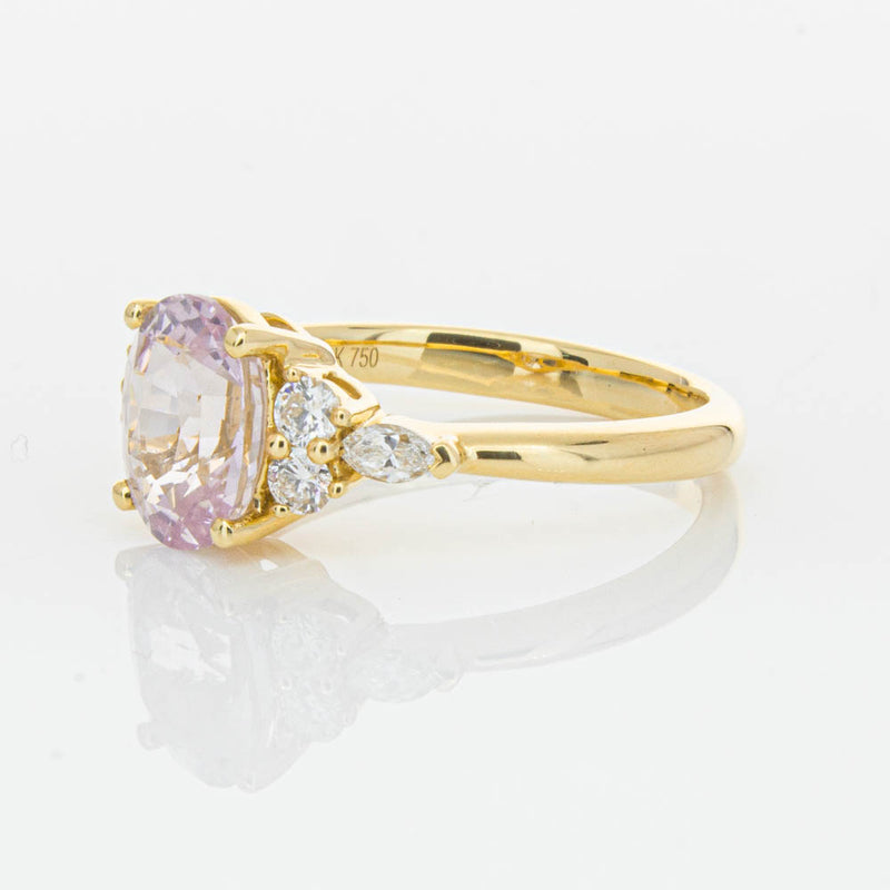 18ct Yellow Gold Pink Sapphire & Diamond Oriana Ring-Ring-Walker & Hall
