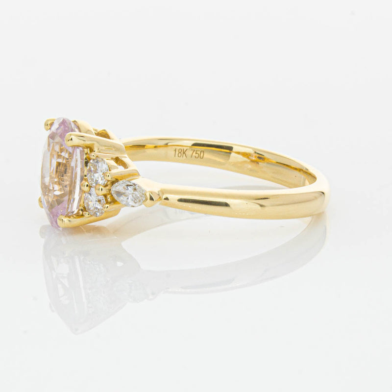 18ct Yellow Gold Pink Sapphire & Diamond Oriana Ring-Ring-Walker & Hall