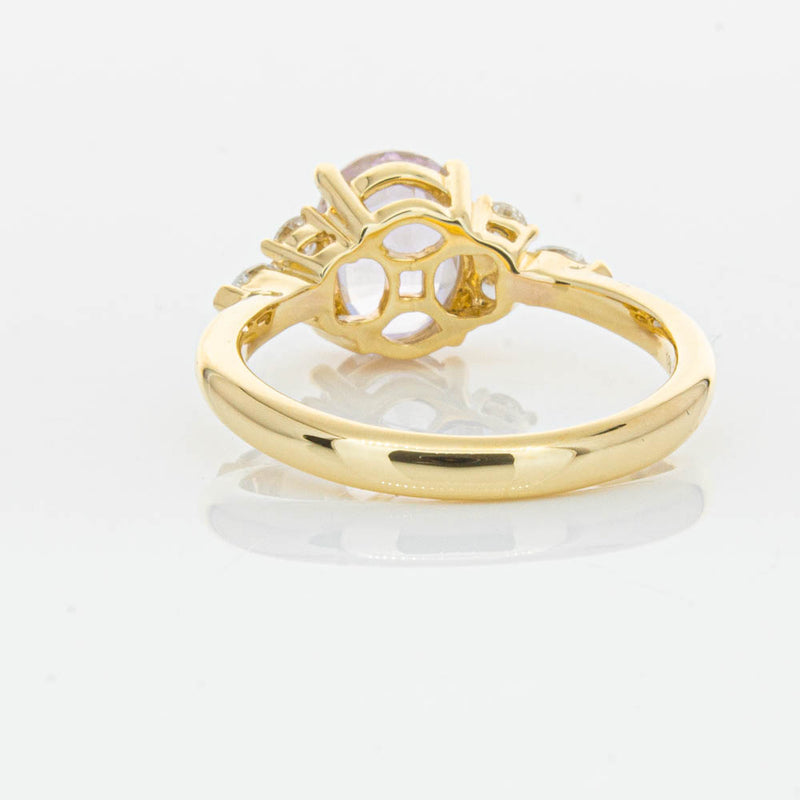 18ct Yellow Gold Pink Sapphire & Diamond Oriana Ring-Ring-Walker & Hall