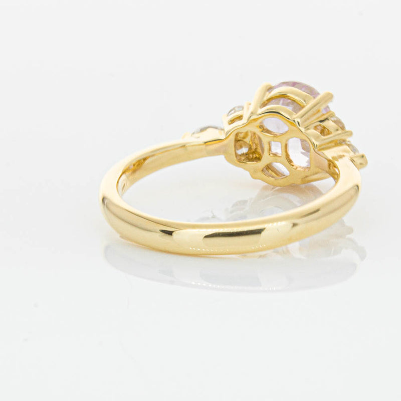 18ct Yellow Gold Pink Sapphire & Diamond Oriana Ring-Ring-Walker & Hall