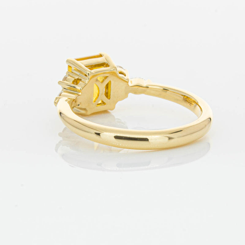 18ct Yellow Gold Golden Sapphire & Diamond Oriana Ring-Ring-Walker & Hall