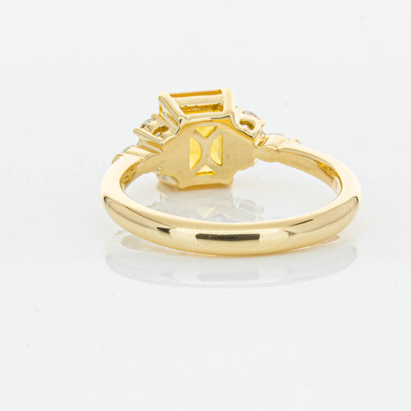 18ct Yellow Gold Golden Sapphire & Diamond Oriana Ring-Ring-Walker & Hall