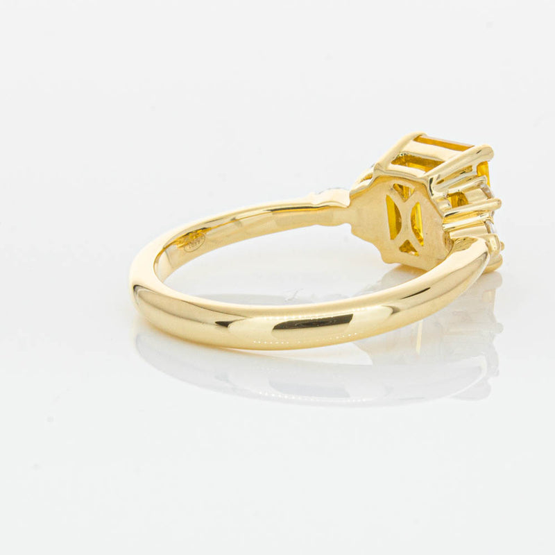 18ct Yellow Gold Golden Sapphire & Diamond Oriana Ring-Ring-Walker & Hall