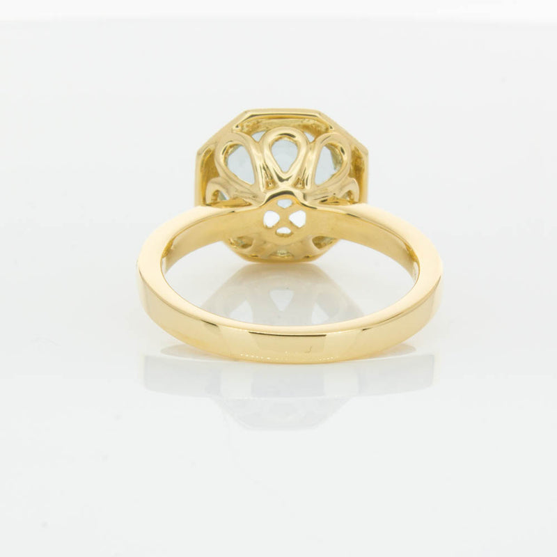 18ct Yellow Gold Aquamarine Octavex Ring-Ring-Walker & Hall