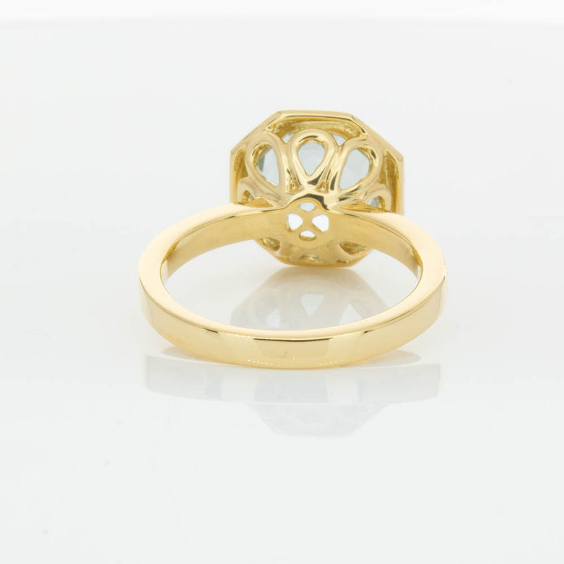 18ct Yellow Gold Aquamarine Octavex Ring-Ring-Walker & Hall