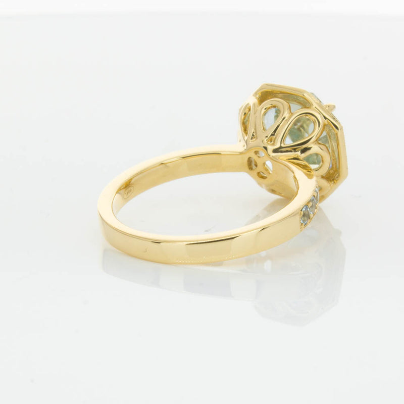 18ct Yellow Gold Aquamarine Octavex Ring-Ring-Walker & Hall