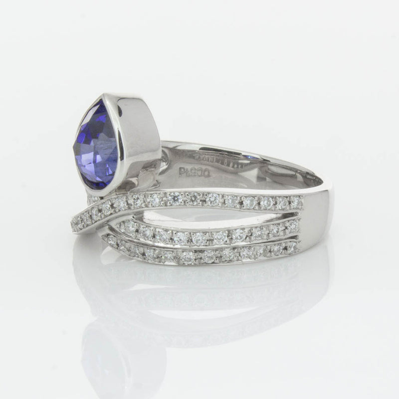Deja Vu Platinum 1.73ct Sapphire & Diamond Ring-Ring-Walker & Hall