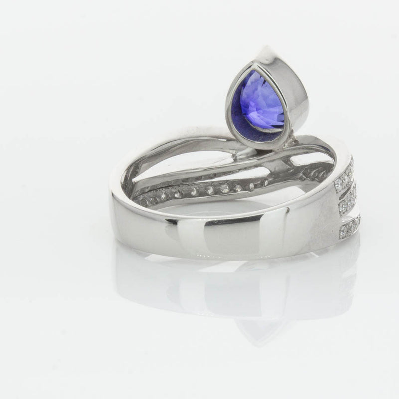 Deja Vu Platinum 1.73ct Sapphire & Diamond Ring-Ring-Walker & Hall