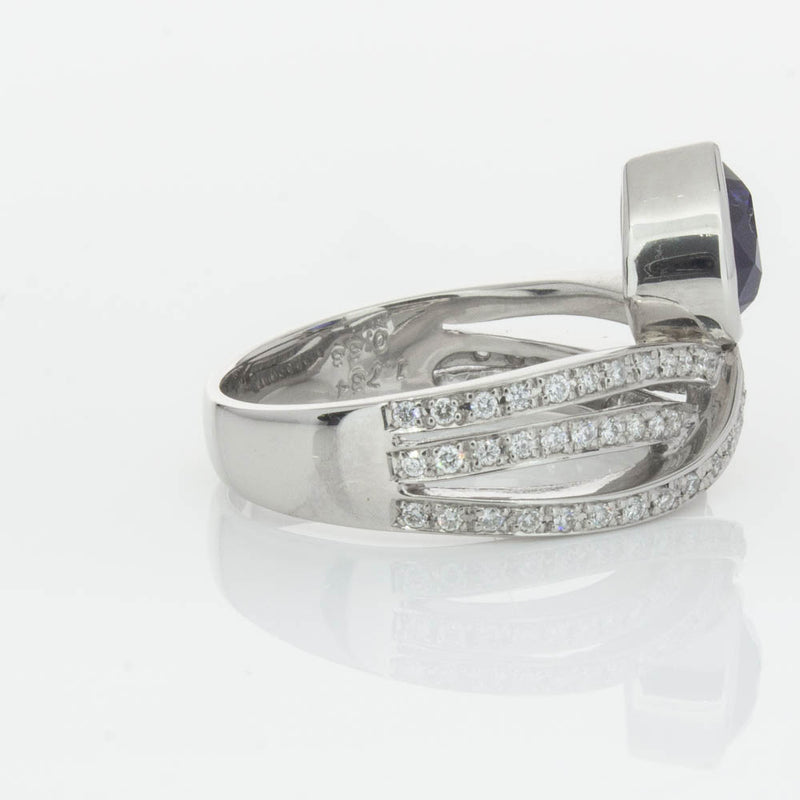 Deja Vu Platinum 1.73ct Sapphire & Diamond Ring-Ring-Walker & Hall