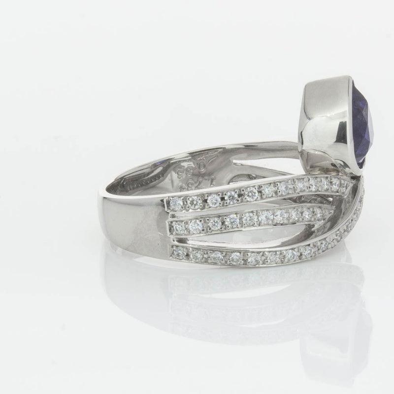 Deja Vu Platinum 1.73ct Sapphire & Diamond Ring-Ring-Walker & Hall