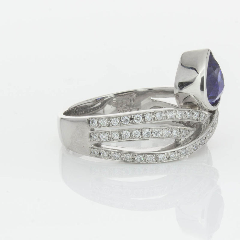 Deja Vu Platinum 1.73ct Sapphire & Diamond Ring-Ring-Walker & Hall