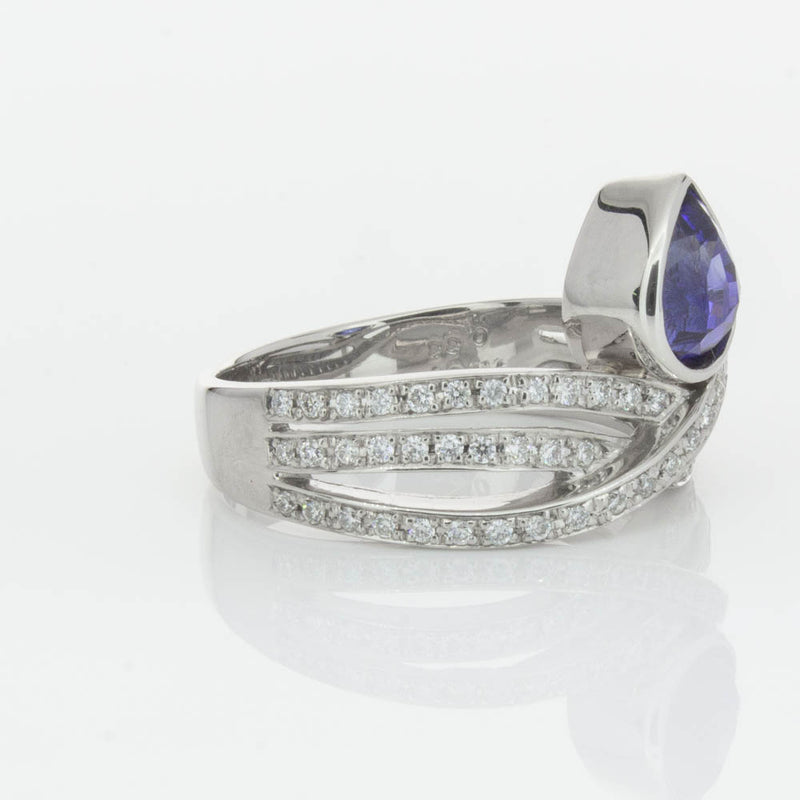 Deja Vu Platinum 1.73ct Sapphire & Diamond Ring-Ring-Walker & Hall