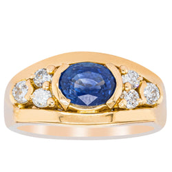Deja Vu 18ct Yellow Gold 1.34ct Sapphire & Diamond Ring - Ring - Walker & Hall