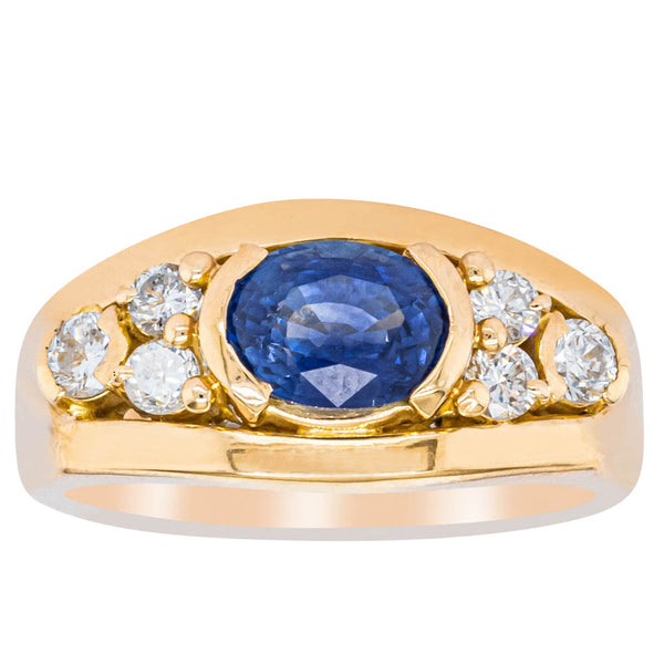 Deja Vu 18ct Yellow Gold 1.34ct Sapphire & Diamond Ring - Ring - Walker & Hall