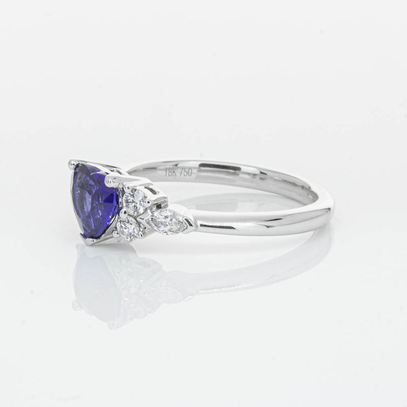 18ct White Gold 1.15ct Sapphire & Diamond Oriana Ring-Ring-Walker & Hall