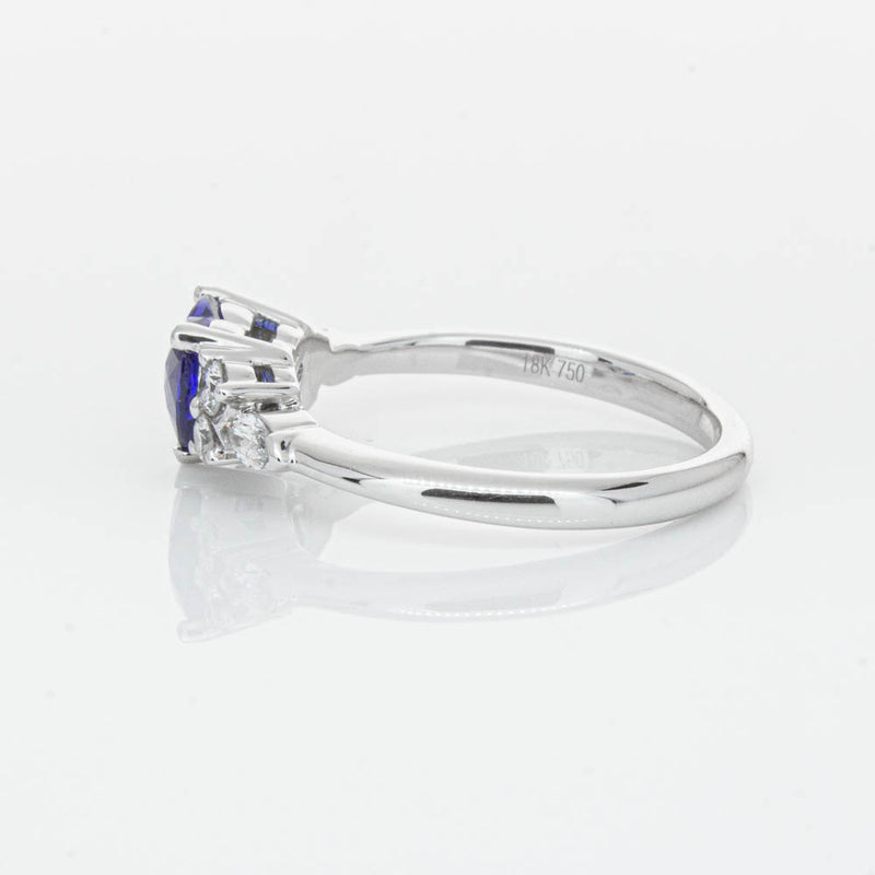 18ct White Gold 1.15ct Sapphire & Diamond Oriana Ring-Ring-Walker & Hall