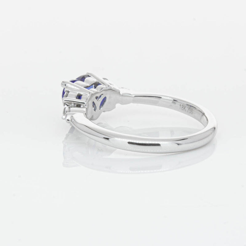 18ct White Gold 1.15ct Sapphire & Diamond Oriana Ring-Ring-Walker & Hall