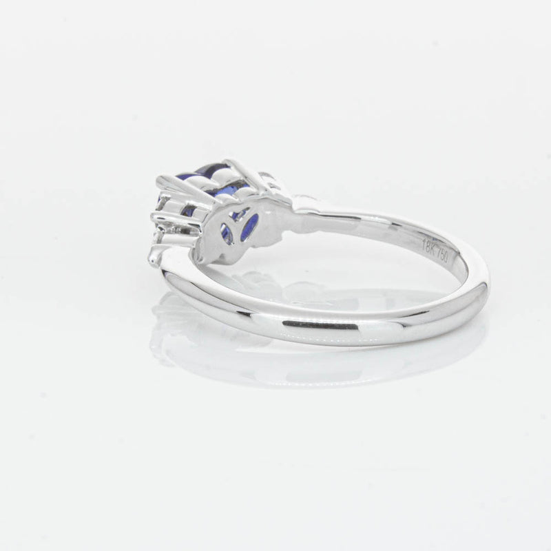 18ct White Gold 1.15ct Sapphire & Diamond Oriana Ring-Ring-Walker & Hall