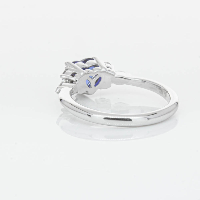 18ct White Gold 1.15ct Sapphire & Diamond Oriana Ring-Ring-Walker & Hall