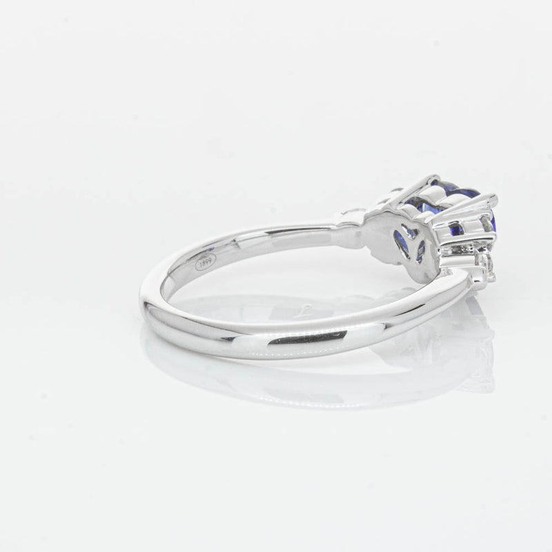 18ct White Gold 1.15ct Sapphire & Diamond Oriana Ring-Ring-Walker & Hall