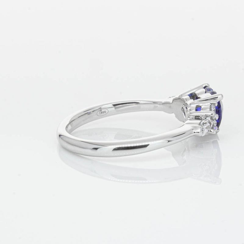 18ct White Gold 1.15ct Sapphire & Diamond Oriana Ring-Ring-Walker & Hall