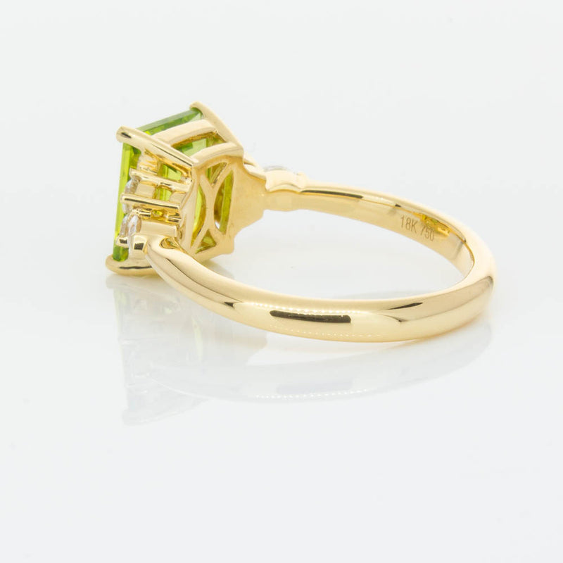 18ct Yellow Gold 2.42ct Peridot & Diamond Oriana Ring-Ring-Walker & Hall