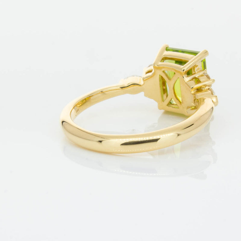 18ct Yellow Gold 2.42ct Peridot & Diamond Oriana Ring-Ring-Walker & Hall