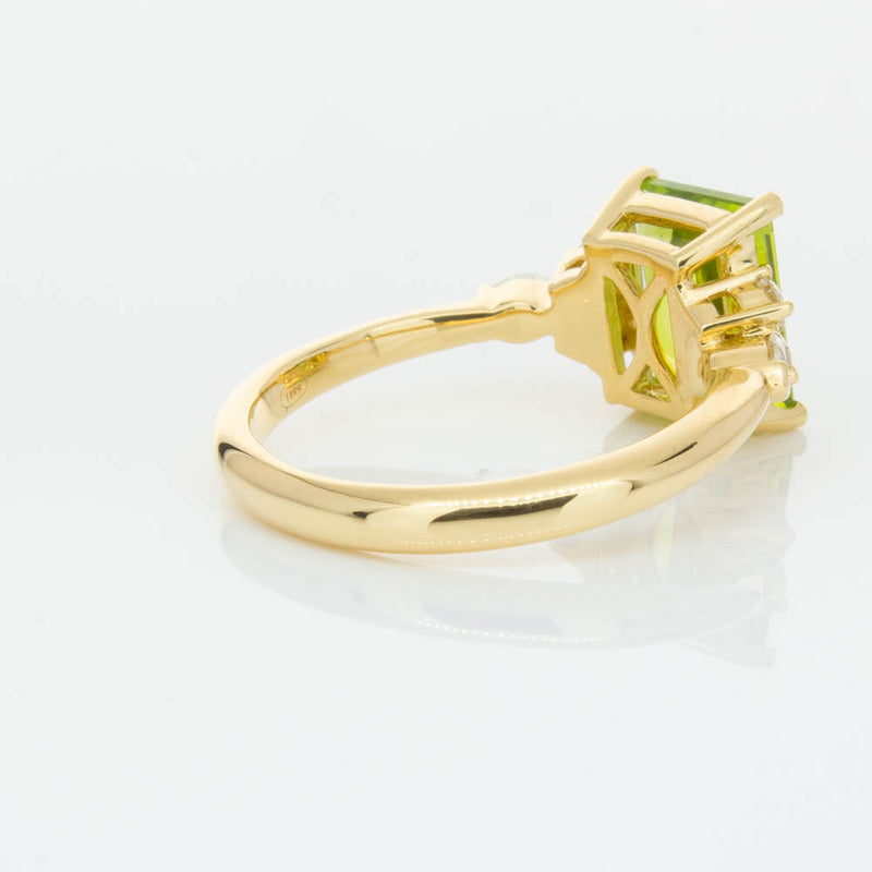18ct Yellow Gold 2.42ct Peridot & Diamond Oriana Ring-Ring-Walker & Hall