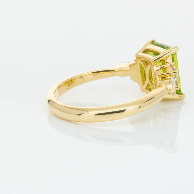 18ct Yellow Gold 2.42ct Peridot & Diamond Oriana Ring-Ring-Walker & Hall
