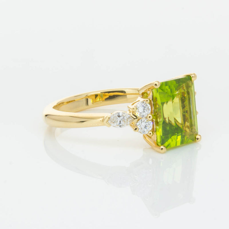 18ct Yellow Gold 2.42ct Peridot & Diamond Oriana Ring-Ring-Walker & Hall