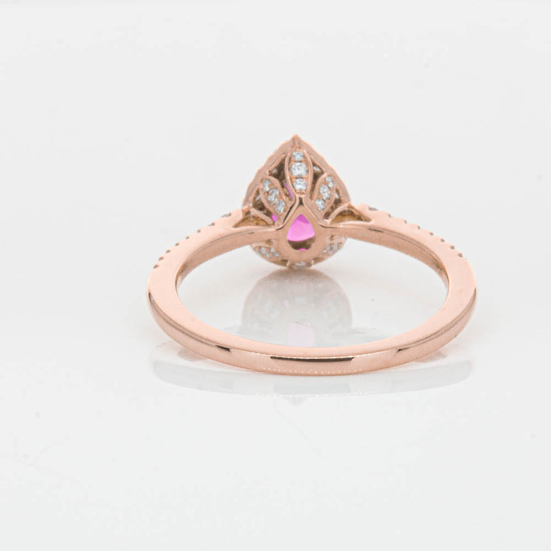 18ct Rose Gold Pink Tourmaline & Diamond Mini Sierra Ring-Ring-Walker & Hall